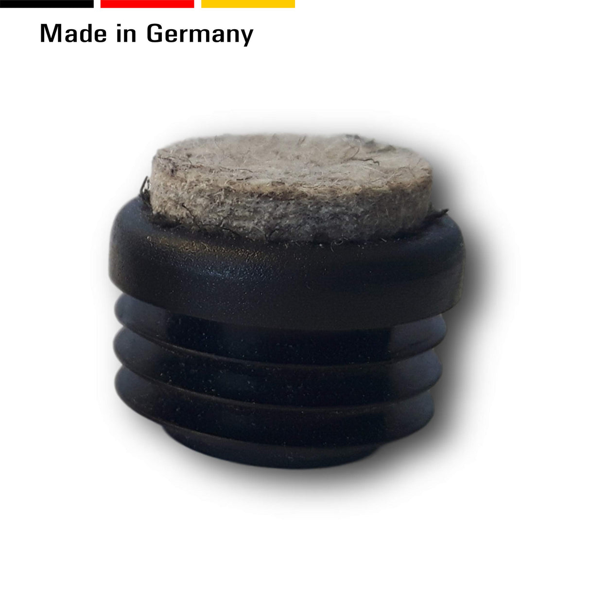 4 St. Stuhlgleiter Lamellenstopfen mit Filz für Rundrohre - Klama - Möbelzubehör