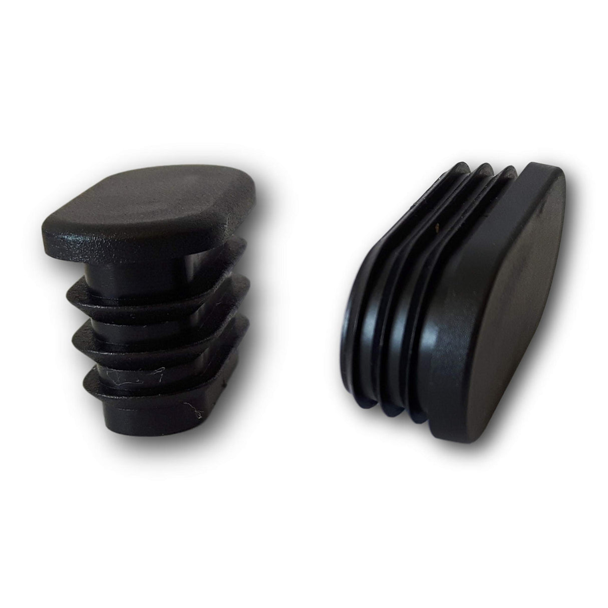 OL 4 St. Gleiter/Stopfen/Endkappen Kunststoff für Ovalrohre mit Wandstärke 1,5-2 mm Rohraussenmaß 35x20 mm Farbe schwarz - Klama - Möbelzubehör