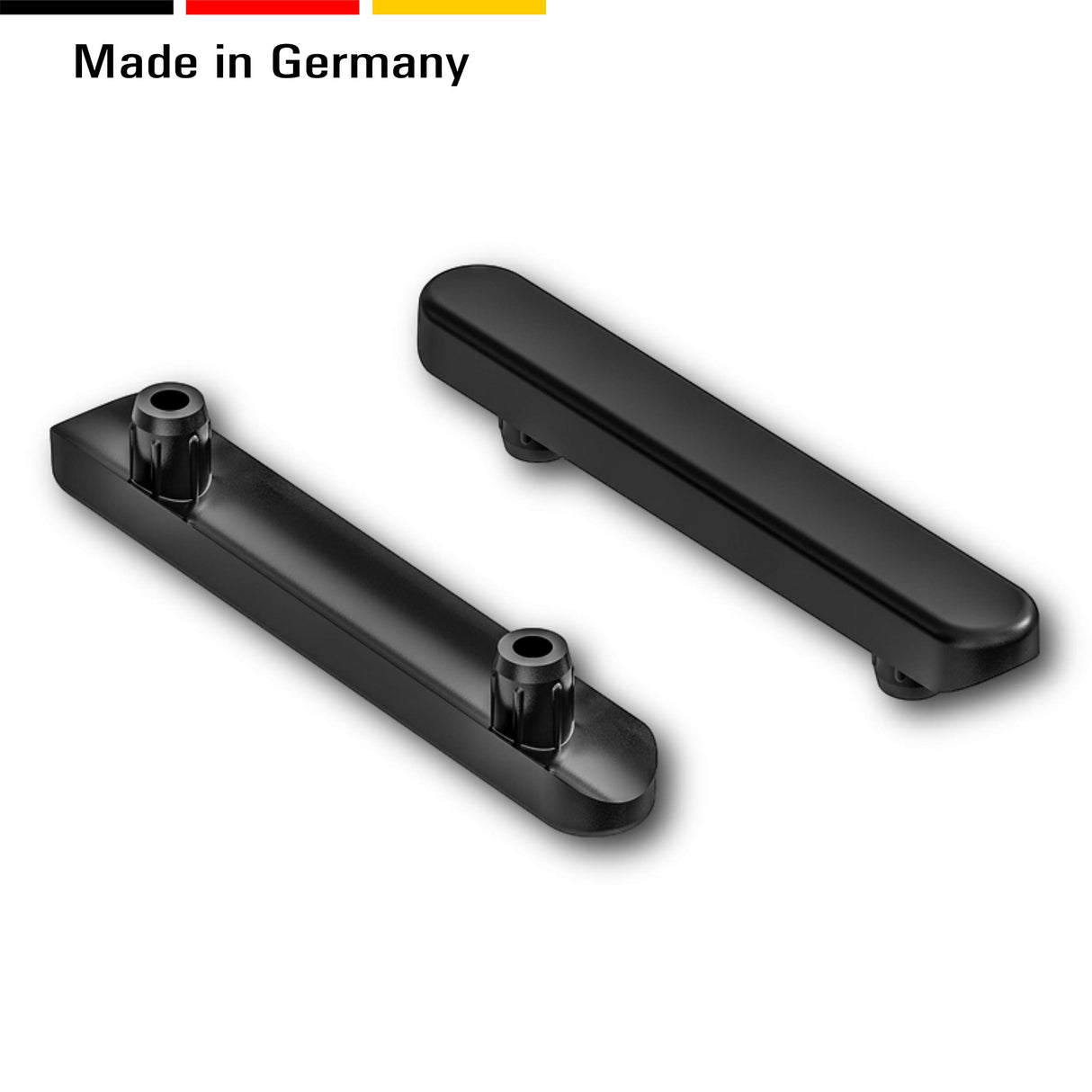 4 Kufengleiter Fussstopfen/Gleiter für Rundrohre, Kunststoff, Schwarz (22 - 25 mm, Ohne Filz) - Klama - Möbelzubehör