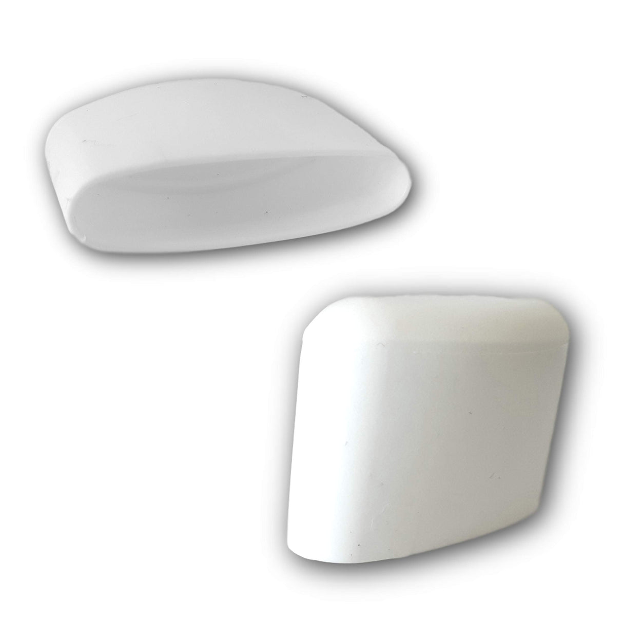 OL 4 St. Stuhlbeinkappen/Gleiter für Ellipsenrohre 41 x 16 mm Aussenmaß schwarz - Klama - Möbelzubehör