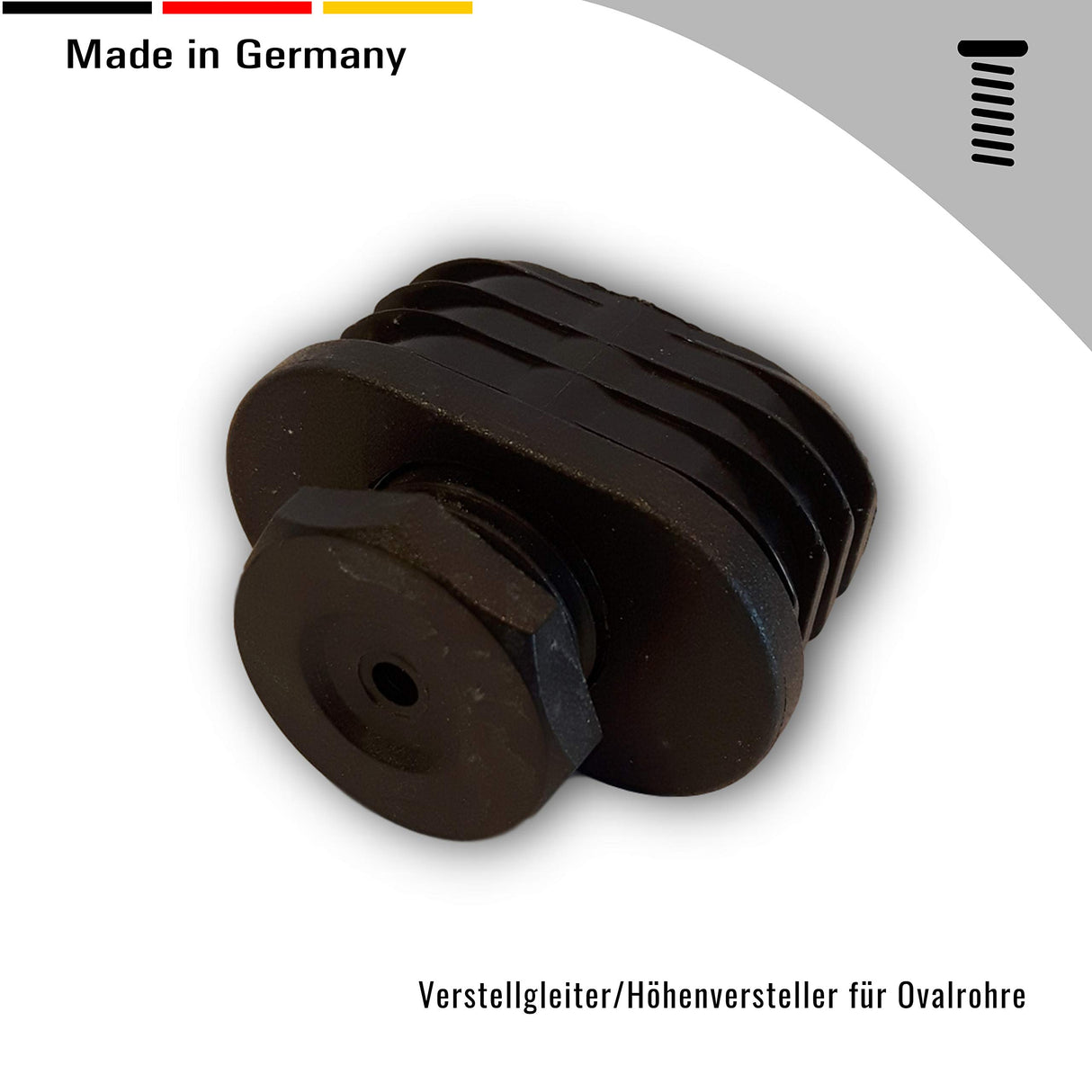 OL-1 St. Verstellgleiter/Höhenversteller für Ovalrohre,50 x 30 mm - Klama - Möbelzubehör