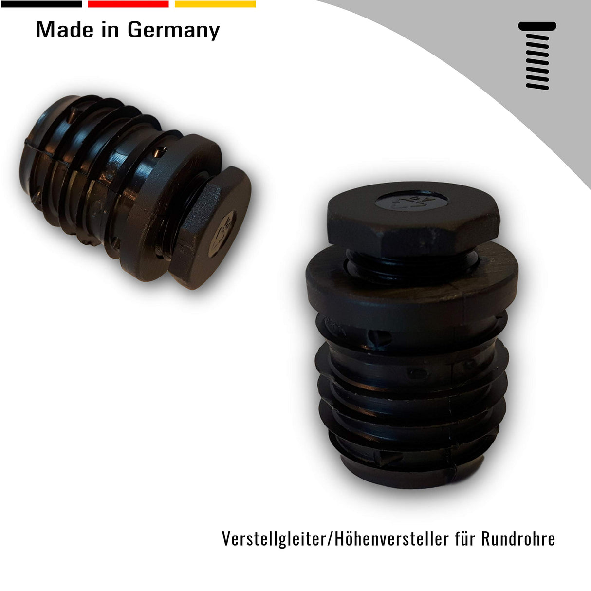 OL-1 St. Verstellgleiter/Höhenversteller für Rundrohre, 38 mm - Klama - Möbelzubehör