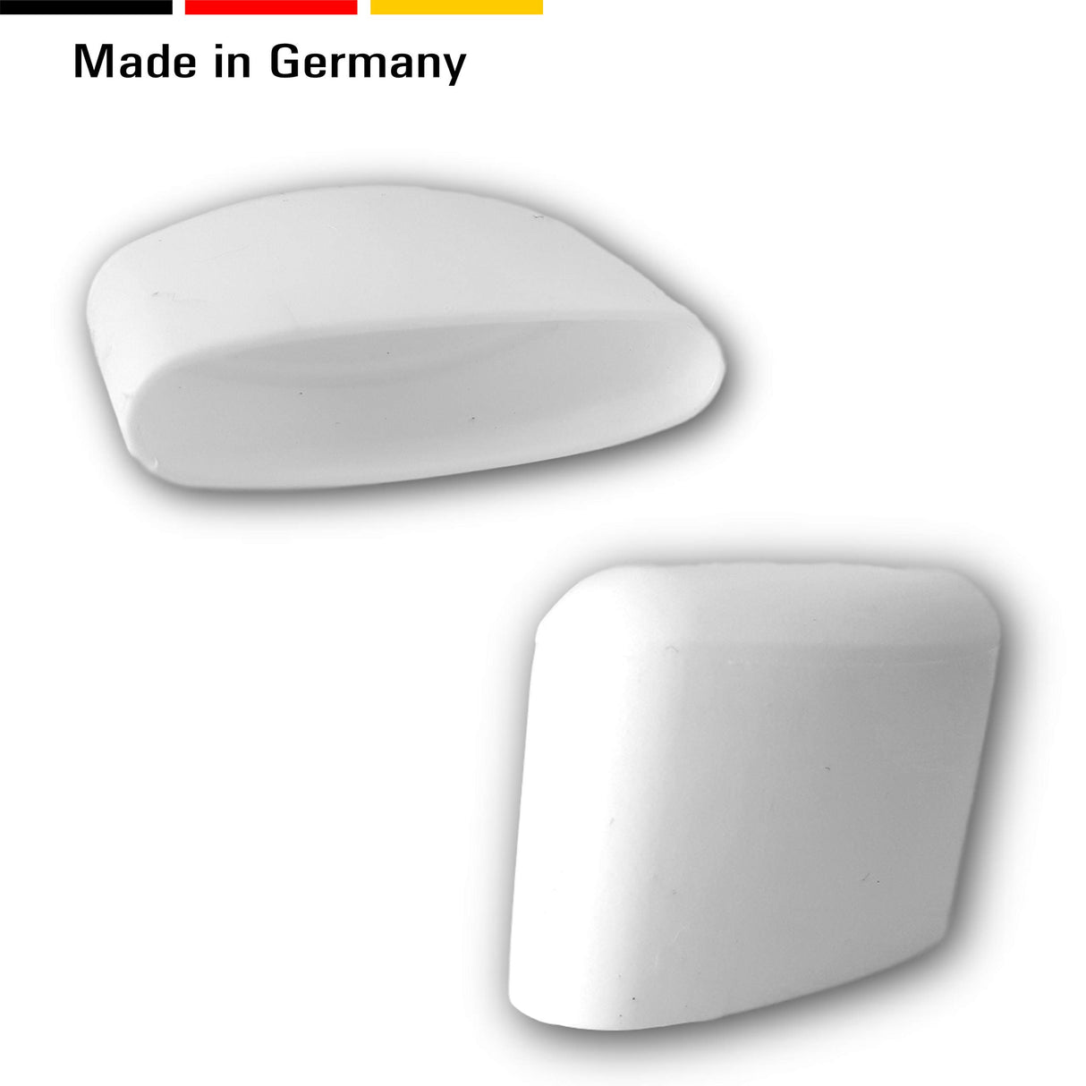 OL 4 St. Stuhlbeinkappen/Gleiter für Ellipsenrohre 41 x 16 mm Aussenmaß schwarz - Klama - Möbelzubehör