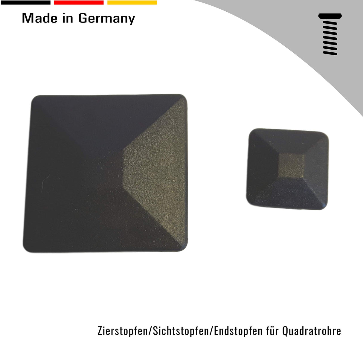 OL 20 St. Zierstopfen/Sichtstopfen/Endstopfen für Quadratrohre mit Rohrwandstärke 1,5-2 mm / 25x25 mm - Klama - Möbelzubehör
