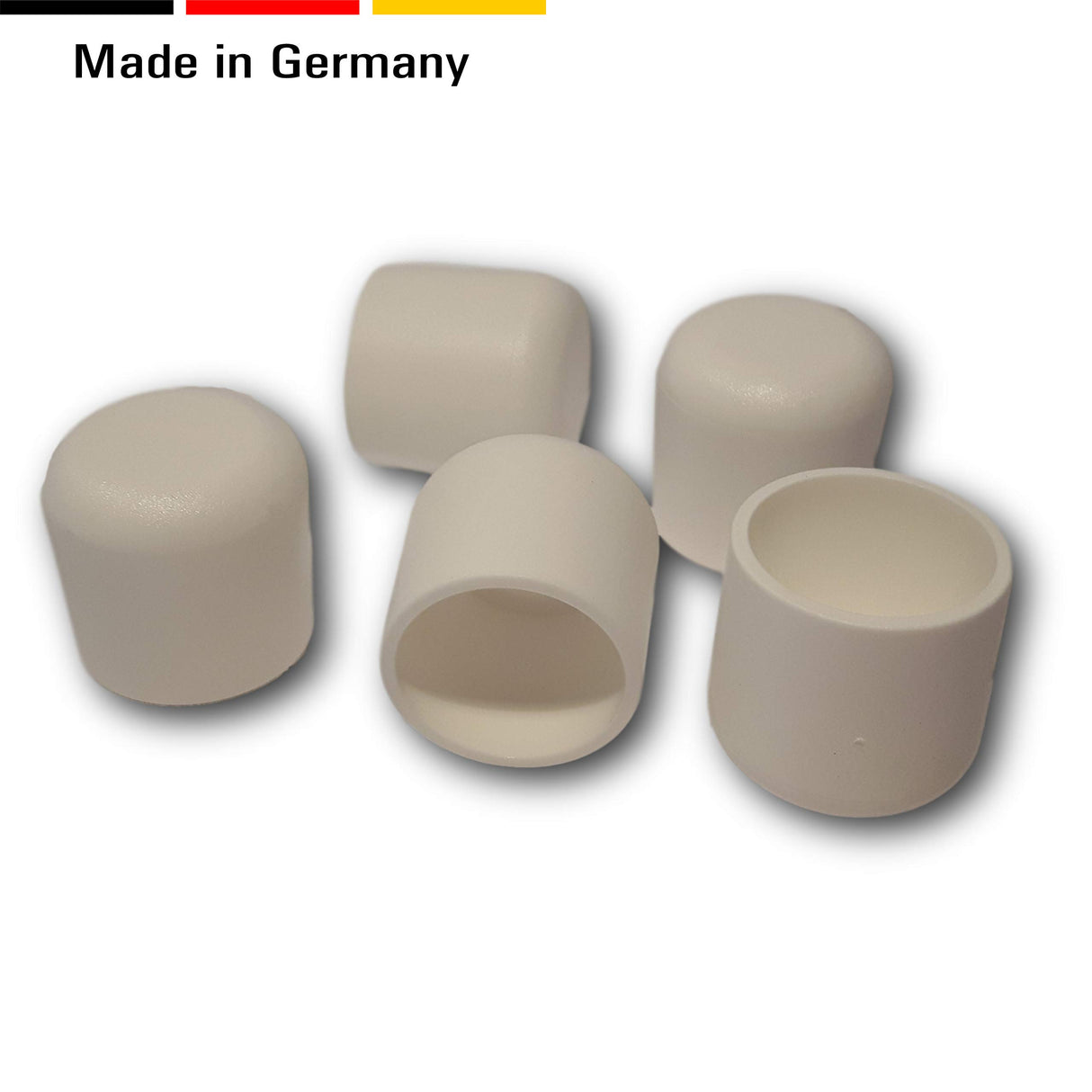 4 Kappen, schwarz, für Rundrohre/Rundstäbe/Pfostenkappen - Klama - Möbelzubehör