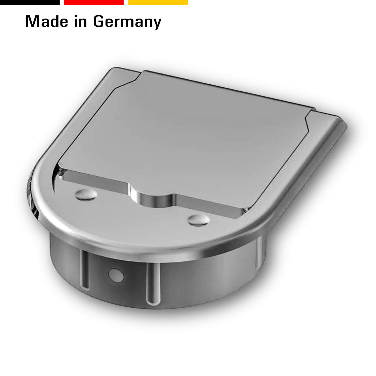 1 Kabeldurchführung Schreibtisch zur Montage an Tischkanten, Kunststoff (25 mm, Schwarz) - Klama - Möbelzubehör