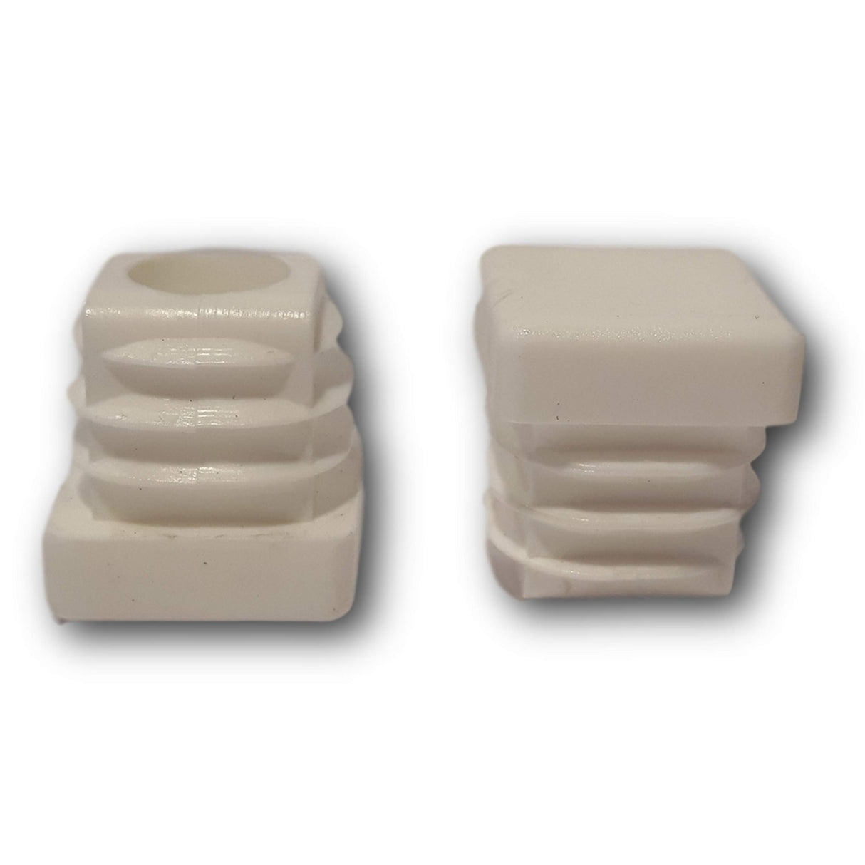 Lamellenstopfen Abdeckstopfen für quadratische Rohre Weiß