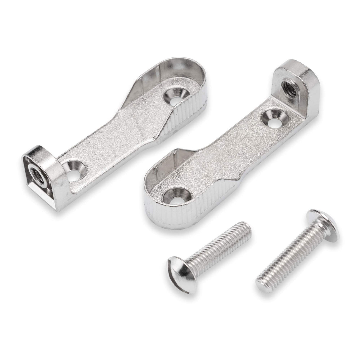 2 Schrankrohrlager für Schrankrohr 15 mm - Kleiderstangen Halterung, Zinkdruckguss vernickelt - Klama - Möbelzubehör