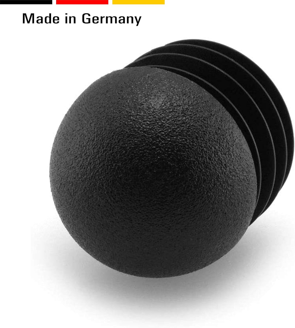 8 Stopfen mit Lamellen, für Zollrohre, runder Kopf, Kunststoff, Schwarz (1/2 Zoll) - Klama - Möbelzubehör