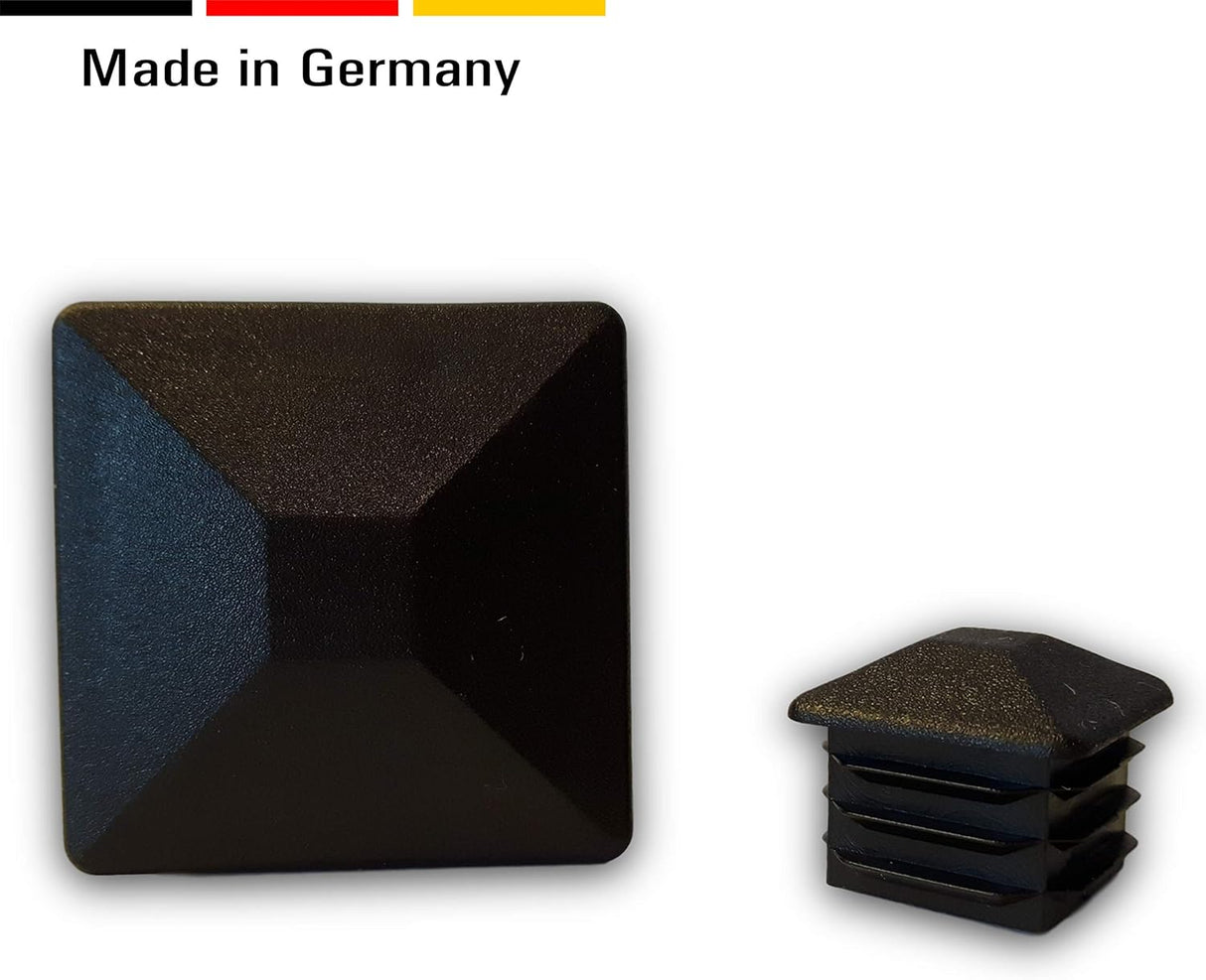 OL 10 St. Zierstopfen/Sichtstopfen/Endstopfen für Quadratrohre mit Rohrwandstärke 1,5-2 mm / 35x35 mm - Klama - Möbelzubehör