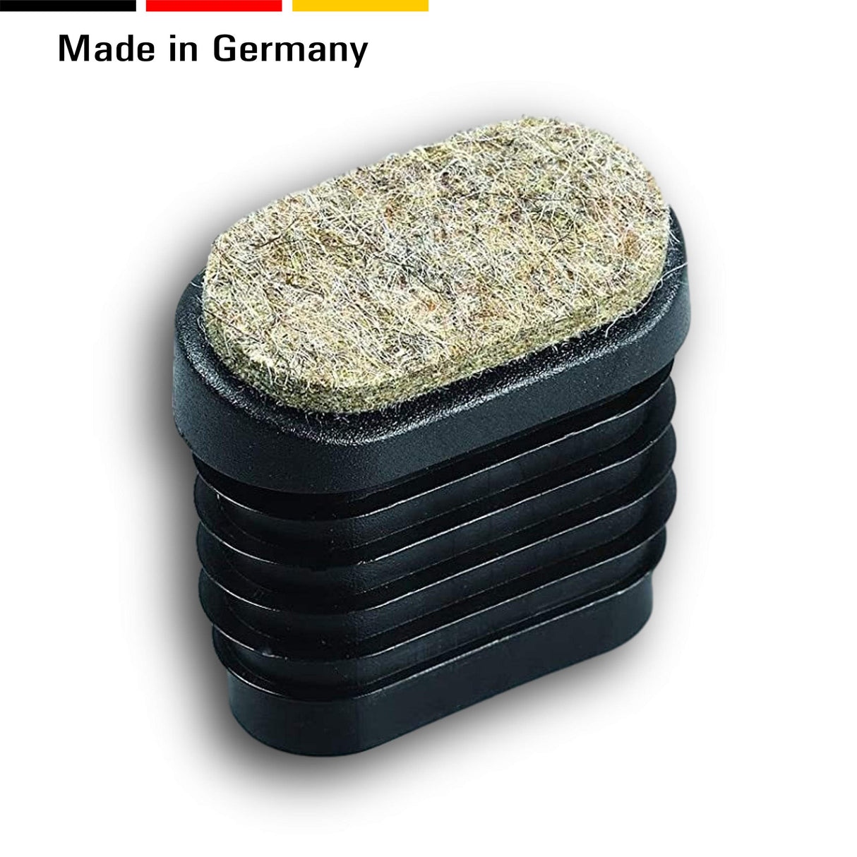 4 Gleiter/Stopfen für schrägstehende Ovale Stuhlbeine mit Rohrwandstärke 1,5-2 mm - Klama - Möbelzubehör