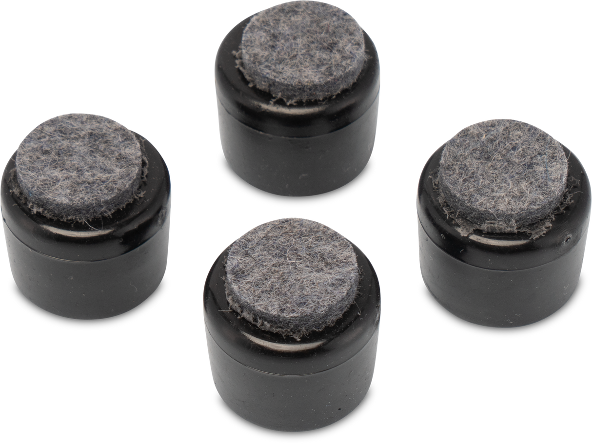 4 Möbelgleiter Stuhlbeinkappen Filzgleiter runde Rohre Kunststoff mit Filz