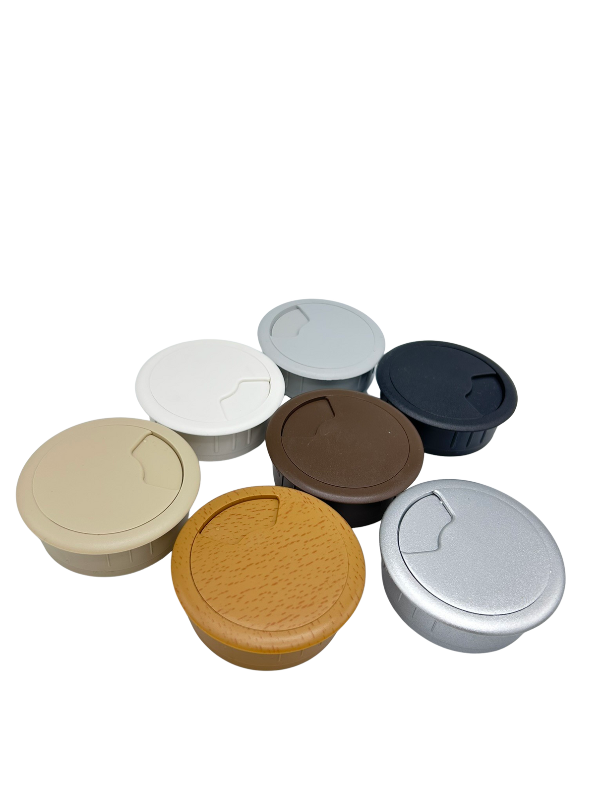 1 Kabeldurchführung Schreibtisch zur Montage auf Tischen, Kunststoff 60/80 mm Durchmesser