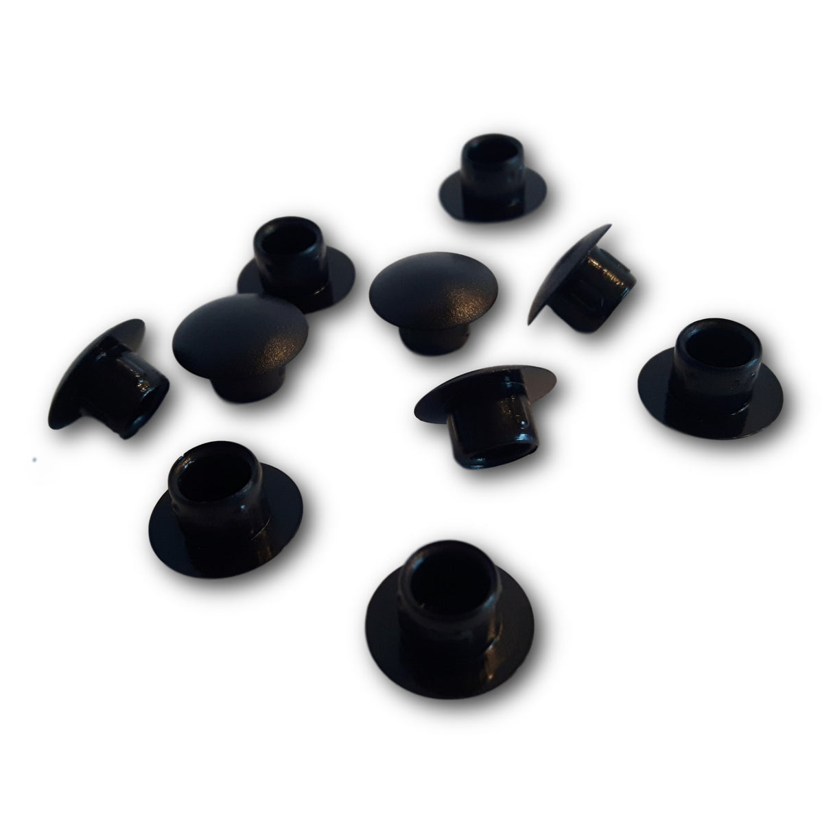 50 St. Abdeckstopfen schwarz Kunststoff für Bohrungen - Klama - Möbelzubehör