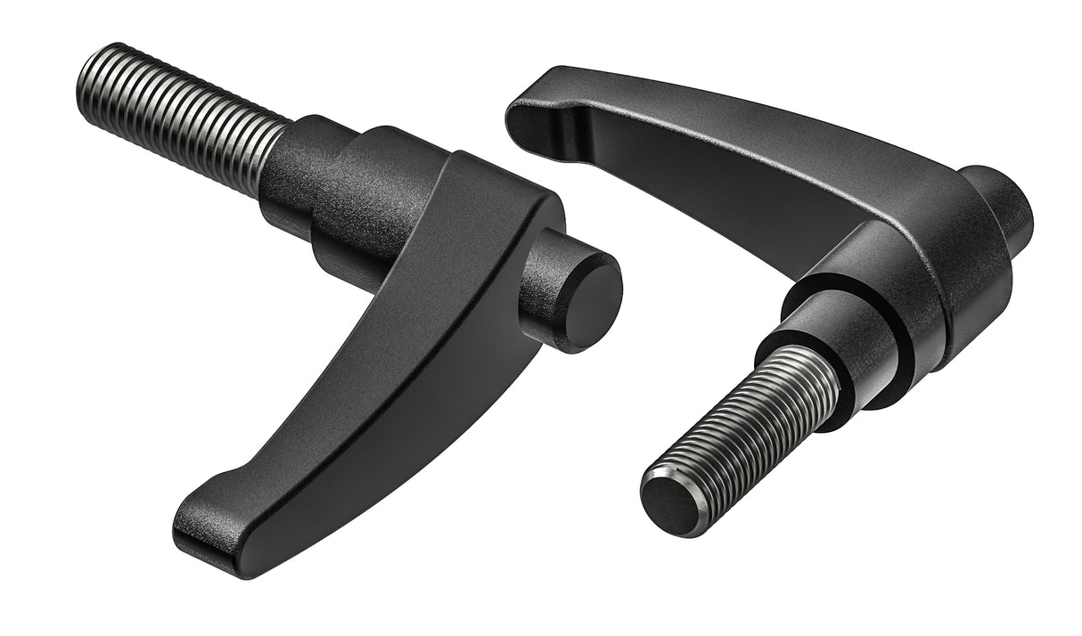 1 Klemmgriff/Spanngriff/Feststeller 85 mm mit Gewindebolzen verschiedene Gewindelängen - Klama - Möbelzubehör