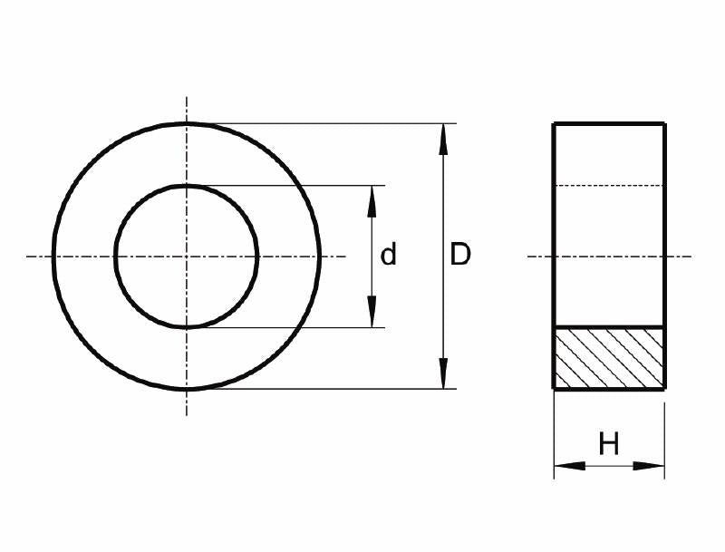 50 St. Distanzstücke/U-Scheiben aus Kunststoff verschiedene Durchmesser Längen/Höhen Bohrungen