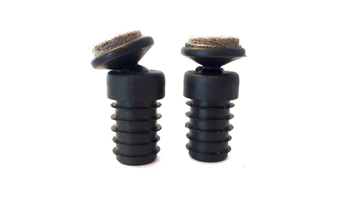 4 St. Stuhlgleiter mit Gelenk und Filz, für Rundrohre mit Wandstärke 1,5-2 mm, maximaler Neigungswinkel 25° - Klama - Möbelzubehör
