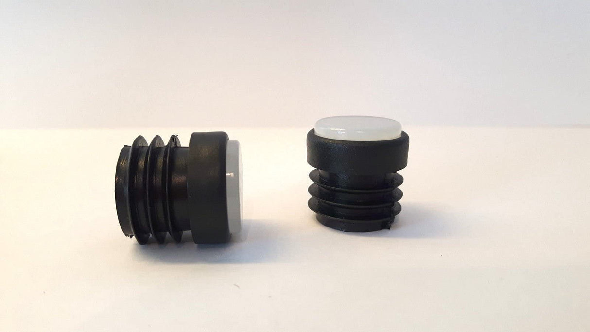4 St. Stuhlgleiter mit Anti-Rutsch-Einsatz aus TPU, für Rundrohre mit Wandstärke 1,5-2 mm, Rohraussenmaß 19 mm, Farbe schwarz - Klama - Möbelzubehör