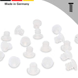 50 Türanschlagdämpfer Türpuffer Anschlagpuffer zum Einbohren transparent, Kunststoff (5 mm) - Klama - Möbelzubehör