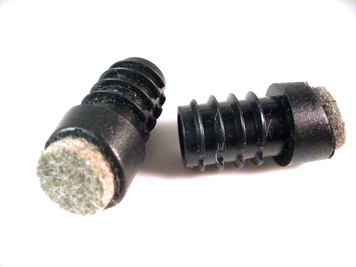 4 St. Stuhlgleiter/Bodenschoner, schräg, mit Filz, für Rundrohre mit Wandstärke 1,5-2 mm - Klama - Möbelzubehör