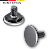 2 Höhenversteller Stellteller/Bodenausgleichsschrauben mit Edelstahlgleitfläche - Klama - Möbelzubehör