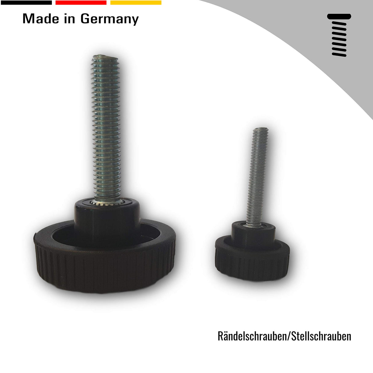 1 St. Rändelschraube/Stellschraube verschiedene Größen - Klama - Möbelzubehör