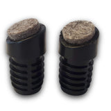 4 St. Stuhlgleiter/Bodenschoner, schräg, mit Filz, für Rundrohre mit Wandstärke 1,5-2 mm - Klama - Möbelzubehör