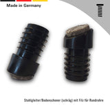 4 St. Stuhlgleiter/Bodenschoner, schräg, mit Filz, für Rundrohre mit Wandstärke 1,5-2 mm - Klama - Möbelzubehör