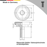 2 Höhenversteller Stellteller/Bodenausgleichsschrauben mit Edelstahlgleitfläche - Klama - Möbelzubehör