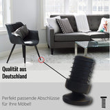4 St. Stuhlgleiter mit Gelenk und Kunststoffgleitfläche, für Rundrohre mit Wandstärke 1,5-2 mm, max. Neigungswinkel 25° - Klama - Möbelzubehör