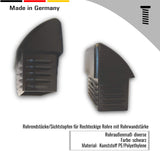 OL 4 St. Rohrendstücke/Sichtstopfen für Rechteckige Rohre mit Rohrwandstärke 1,5-2 mm / 30x20mm - Klama - Möbelzubehör