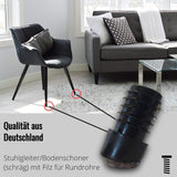 4 St. Stuhlgleiter/Bodenschoner, schräg, mit Filz, für Rundrohre mit Wandstärke 1,5-2 mm - Klama - Möbelzubehör