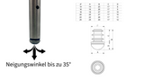 4 Filzgleiter Stuhlgleiter rund  Wollfilz Bodenschutz Kratzschutz gerade und schräge Beine